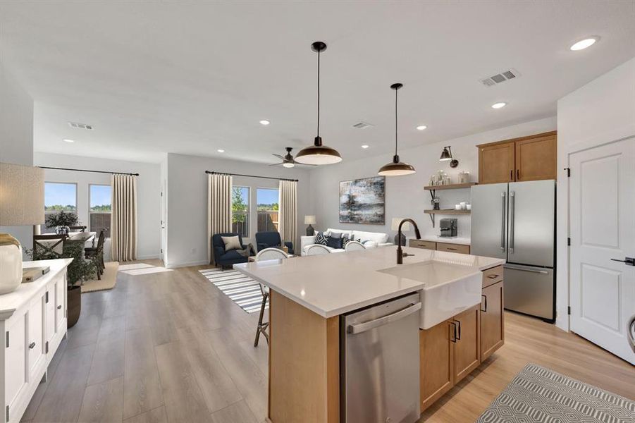 Furnished interior view inside a new home in Aspire at Noble Ridge, Howe (Image 11).