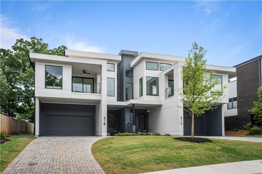 Front exterior of a new home in , Atlanta, GA, highlighting curb appeal (Image 24).