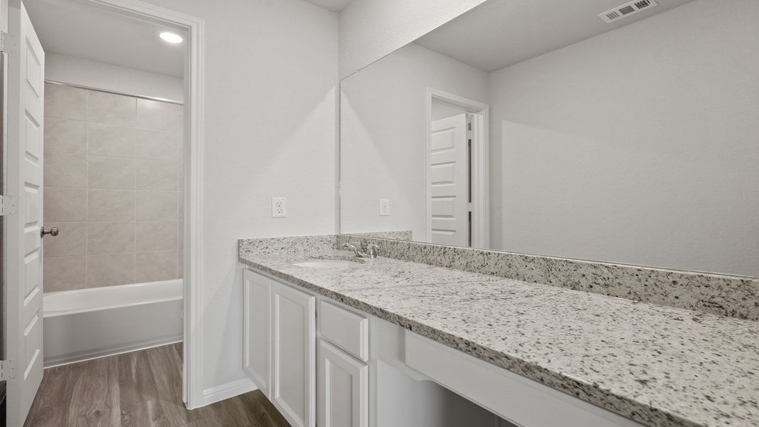 Furnished interior view inside a new home in Hunters Ranch, San Antonio (Image 11). Furnished interior view inside a new home in Hunters Ranch, San Antonio (Image 11).