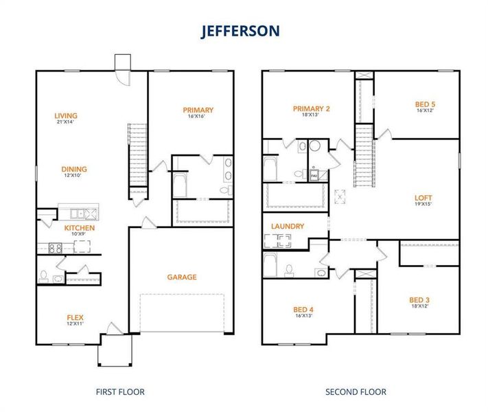 2D floor plan layout of this home in Villages of Mayfield, Cleburne, TX (Image 2). 2D floor plan layout of this home in Villages of Mayfield, Cleburne, TX (Image 2).