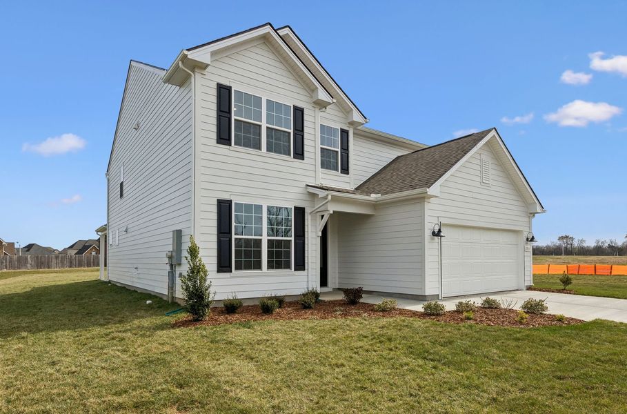 Front exterior of a new home in Glenview Farms, Murfreesboro, TN, highlighting curb appeal (Image 20).