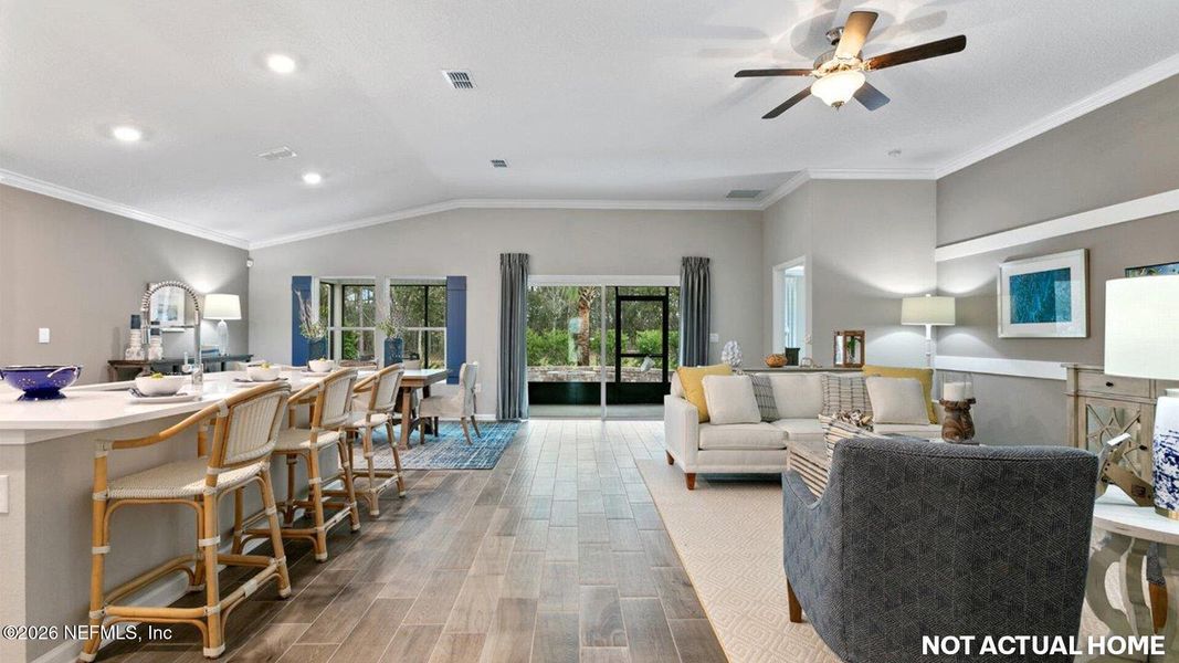 Furnished interior view inside a new home in American Village, Palm Coast (Image 15).
