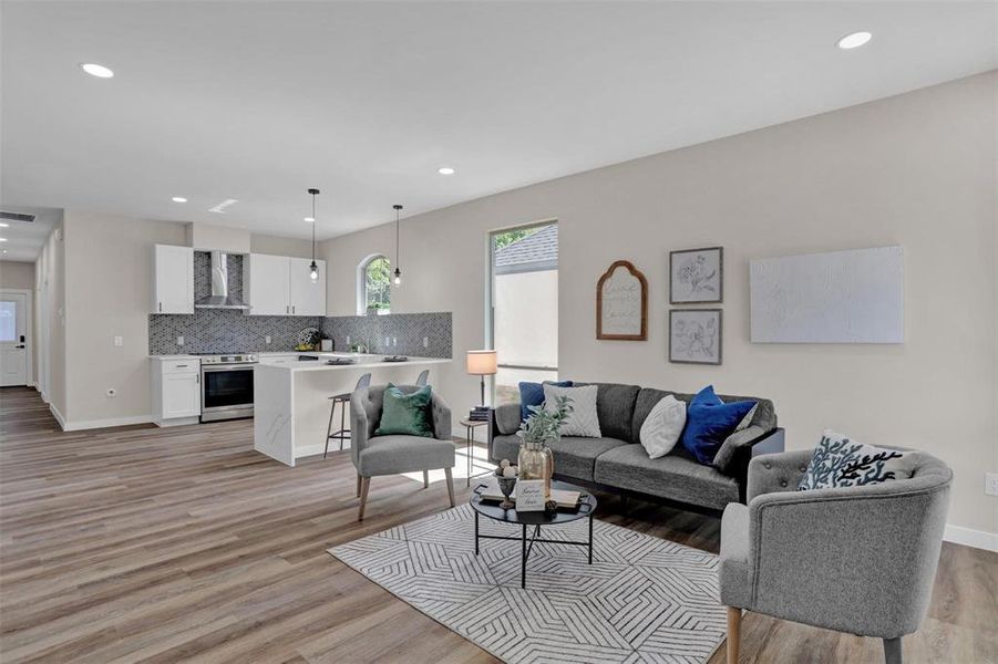 Furnished interior view inside a new home in , Denison (Image 10).