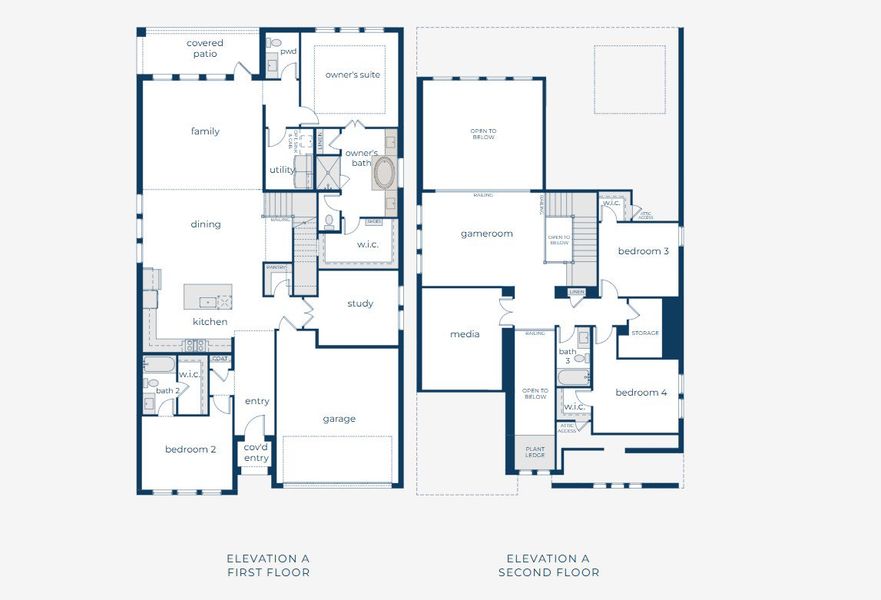 2D floor plan layout for the Percy by Normandy Homes in Cross Creek Meadows 55' & 60' Series, Celina, TX (Image 2). 2D floor plan layout for the Percy by Normandy Homes in Cross Creek Meadows 55' & 60' Series, Celina, TX (Image 2).