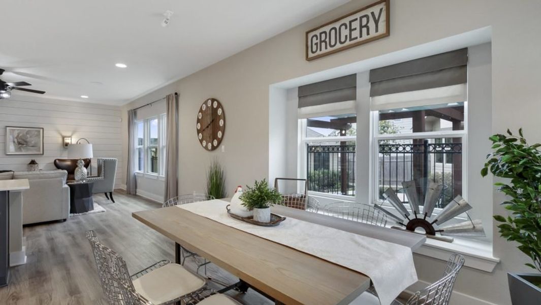 Representative furnished interior of a home built from the Houston by Pacesetter Homes in Village At Manor Commons, Manor (Image 5).