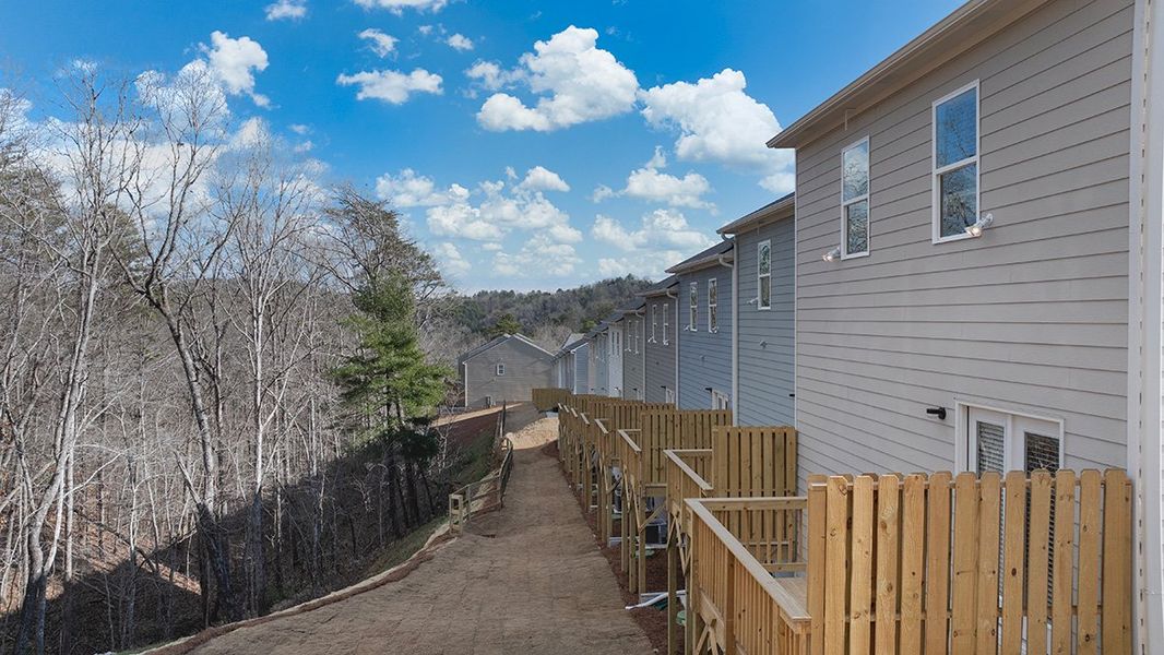 Exterior details and patio area of a home in Greyton Springs Place, Buford (Image 22).