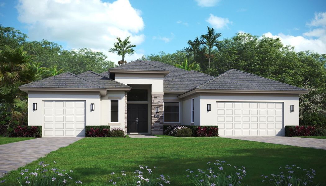 Representative exterior photo of a completed home built from the Callie by GHO Homes in Belterra, Port St. Lucie, FL (Image 1).