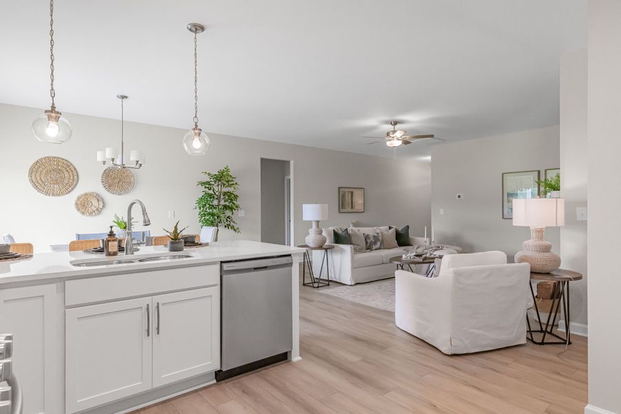 Representative furnished interior of a home built from the Clarion by Caviness & Cates Communities in Maggie Way, Wendell (Image 27).
