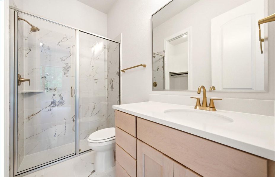 Furnished interior view inside a new home in The Woodlands Hills 65′, Willis (Image 17).