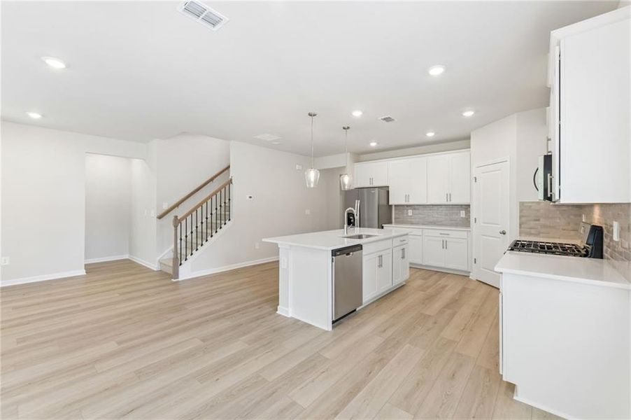 Furnished interior view inside a new home in Parkside at Grayson, Grayson (Image 17).