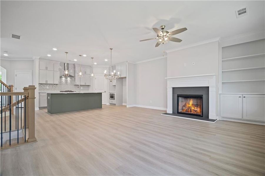 Furnished interior view inside a new home in The Retreat at River Green, Canton (Image 8).