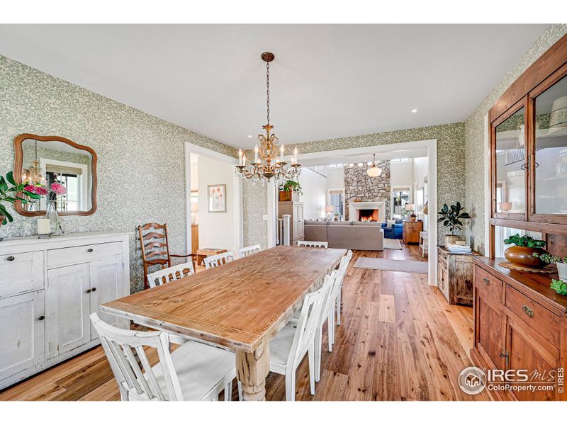 Warm and inviting dedicated dining room