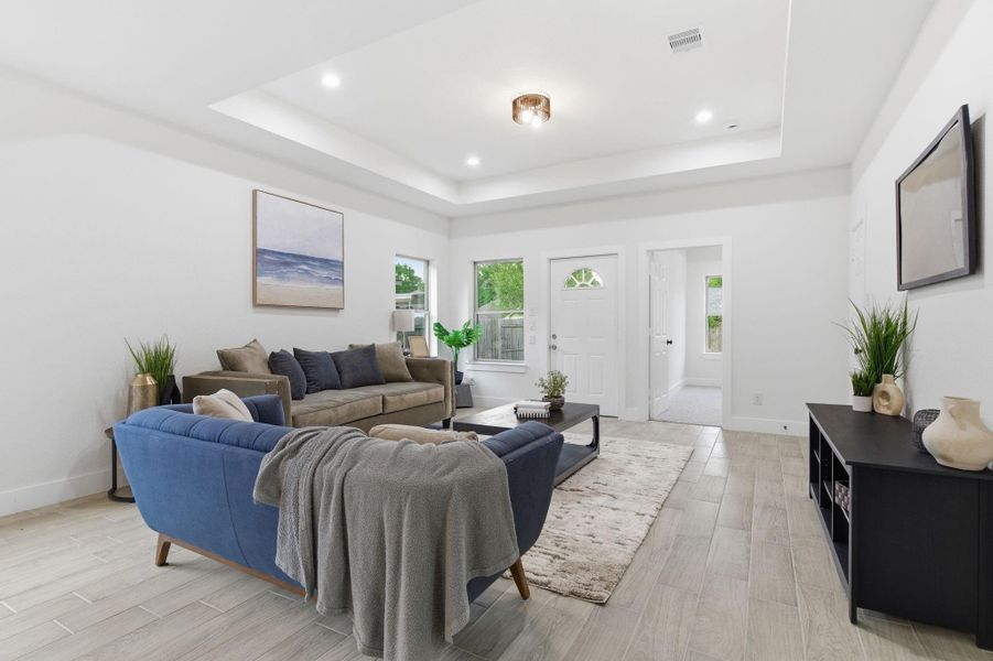 Furnished interior view inside a new home in , Cleveland (Image 28).