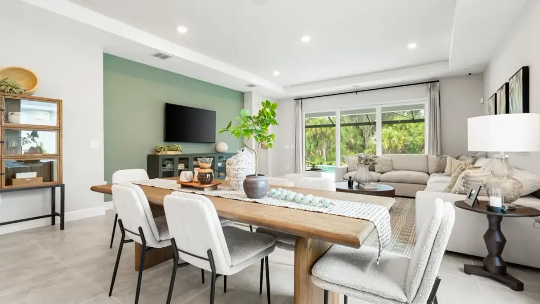 Representative furnished interior of a home built from the Longboat by Taylor Morrison in Azure at Solaeris, Port St. Lucie (Image 9).