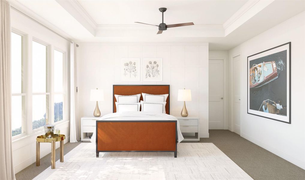 Tranquil primary bath (*Artist rendering used for illustration purposes only.)