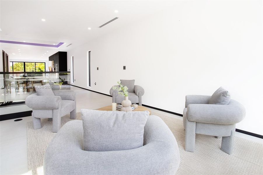 Furnished interior view inside a new home in , Miami (Image 39).