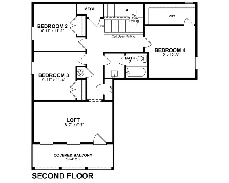 2D floor plan layout of this home in Marshfield, Longs, SC (Image 4).