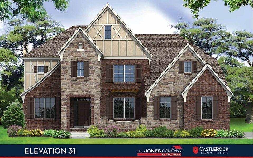 Representative exterior photo of a completed home built from the Cameron II by CastleRock Communities in Belvoir, Fairview, TN (Image 6).