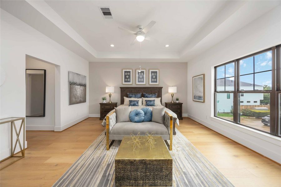 Furnished interior view inside a new home in Timbergrove Trails, Houston (Image 16). Furnished interior view inside a new home in Timbergrove Trails, Houston (Image 16).