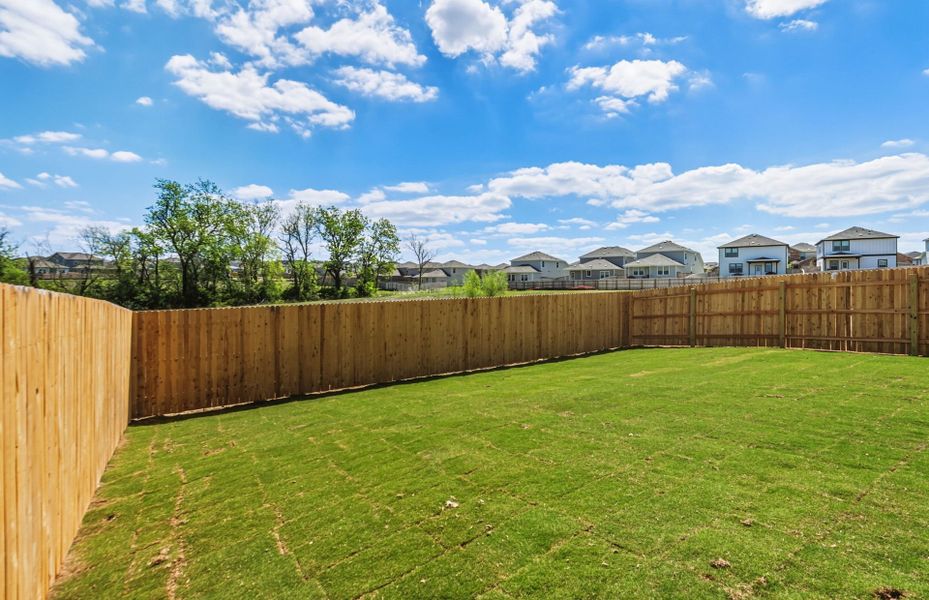 Exterior details and patio area of a home in Sonterra, Jarrell (Image 23).