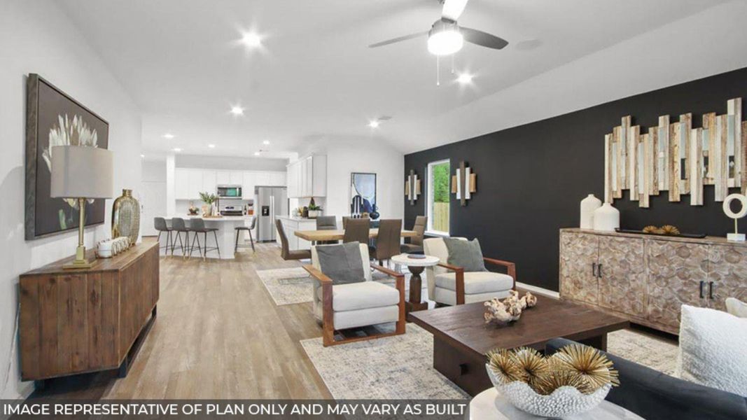 Furnished interior view inside a new home in Porters Mill, New Caney (Image 4).
