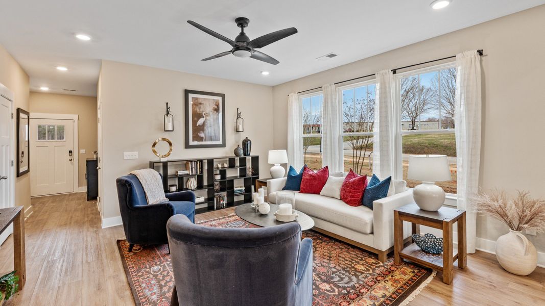 Representative furnished interior of a home built from the Corner Litchfield by DRB Homes in Saluda Crossing, Piedmont (Image 8).