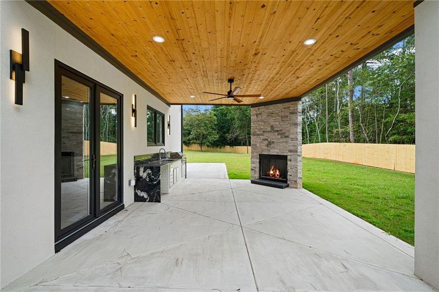 Exterior details and patio area of a home in , Buford (Image 4).