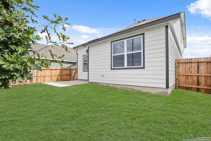 Exterior details and patio area of a home in Dauer Ranch, New Braunfels (Image 4). Exterior details and patio area of a home in Dauer Ranch, New Braunfels (Image 4).