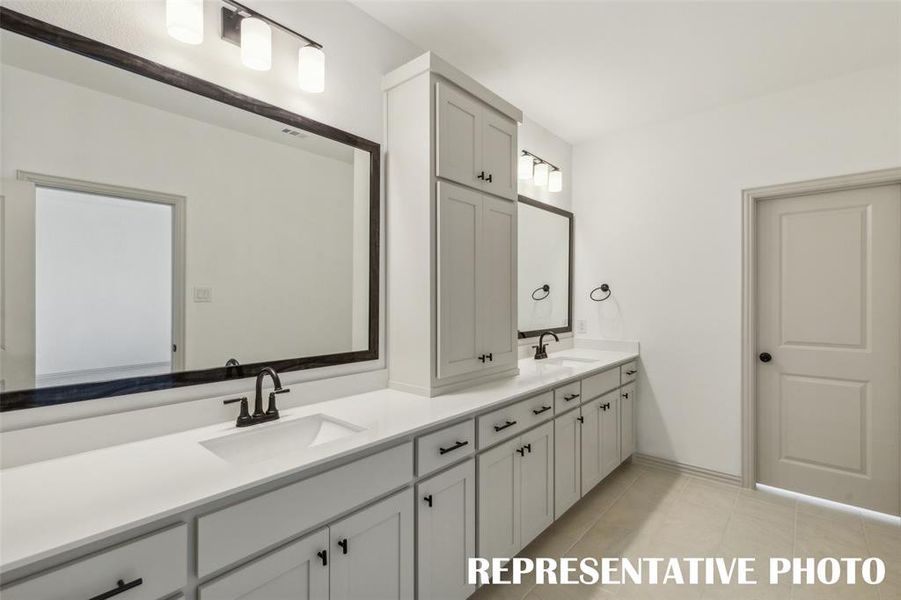 Plenty of space for two in this wonderful owner's bath.  REPRESENTATIVE PHOTO