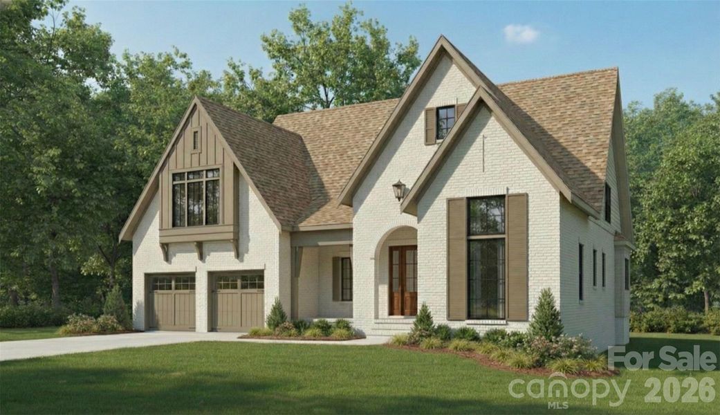 Front exterior of a new home in , Davidson, NC, highlighting curb appeal (Image 6).