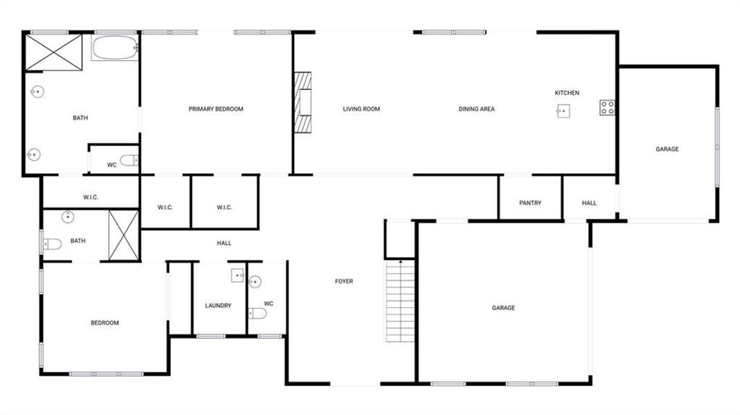 2D floor plan layout of this home in , Bethlehem, GA (Image 6).