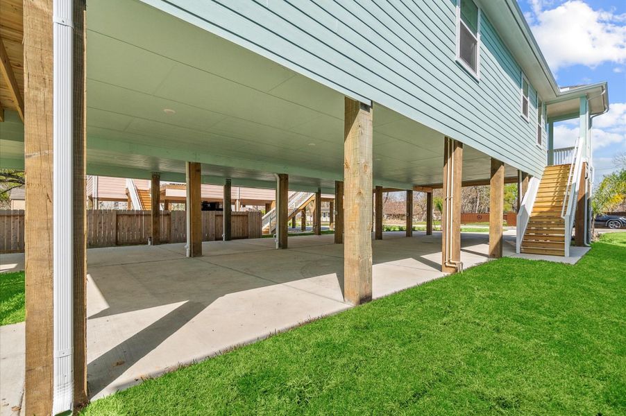 Exterior details and patio area of a home in , La Porte (Image 16).