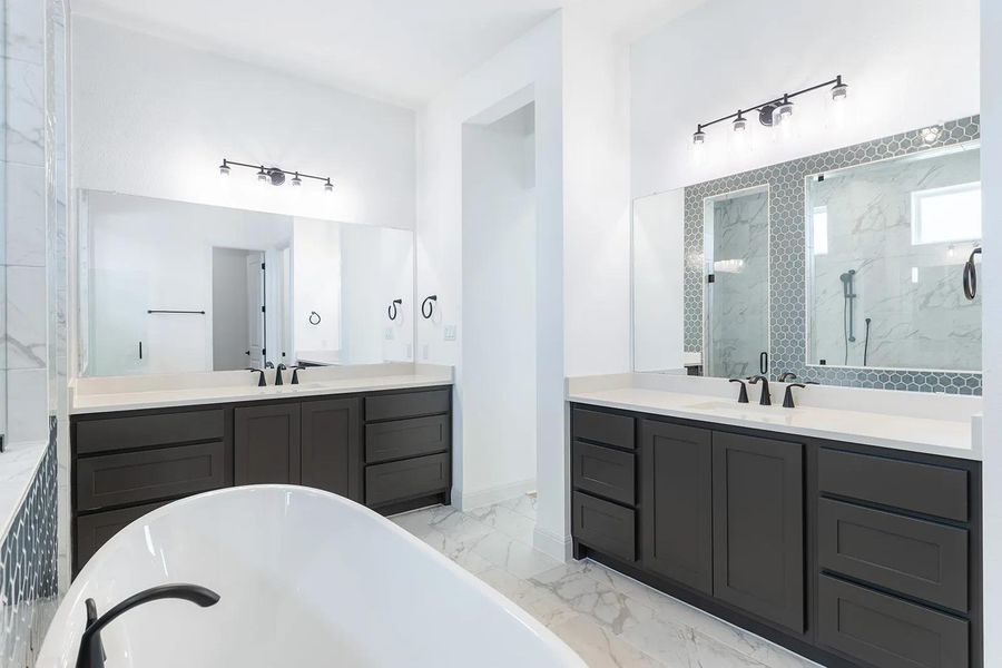Furnished interior view inside a new home in Lariat - 70', Liberty Hill (Image 13).