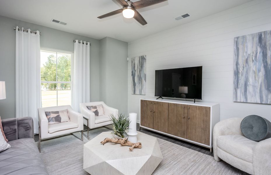 Furnished interior view inside a new home in Exchange at 401, Raleigh (Image 7).