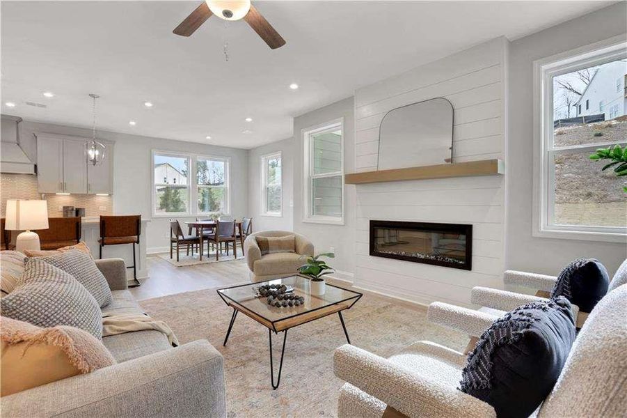 Furnished interior view inside a new home in The Paddocks at Doc Hughes, Buford (Image 5).