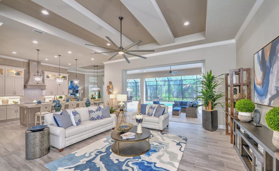 Furnished interior view inside a new home in The Reserve at Plantation Bay, Bunnell (Image 5). Furnished interior view inside a new home in The Reserve at Plantation Bay, Bunnell (Image 5).