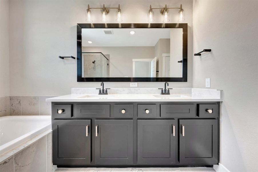 Furnished interior view inside a new home in Retreat at Oak Park, Houston (Image 12).