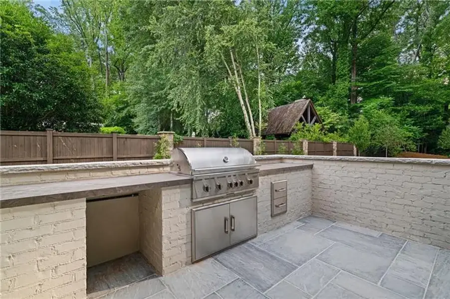 Exterior details and patio area of a home in , Atlanta (Image 3). Exterior details and patio area of a home in , Atlanta (Image 3).