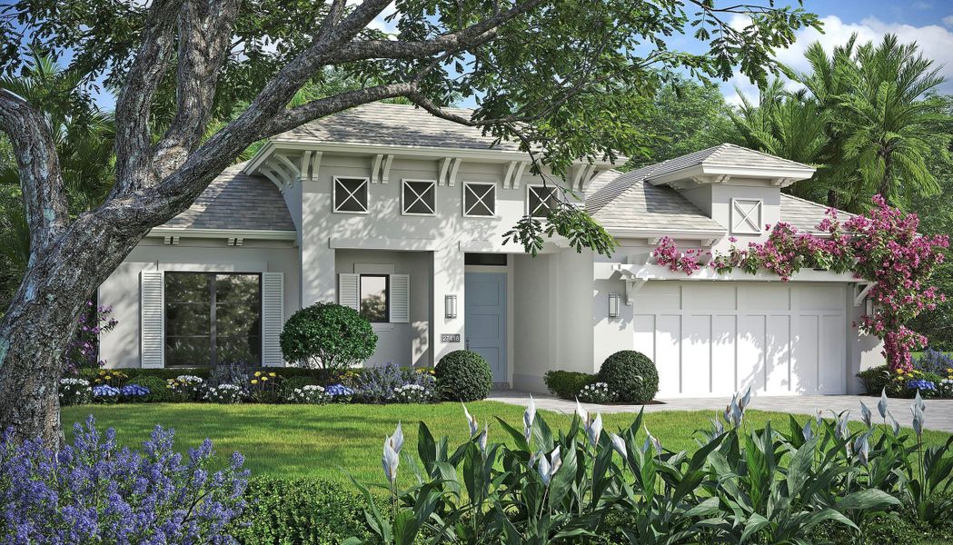 2D floor plan layout for the Viridian by GHO Homes in Seaglass, Vero Beach, FL (Image 1).