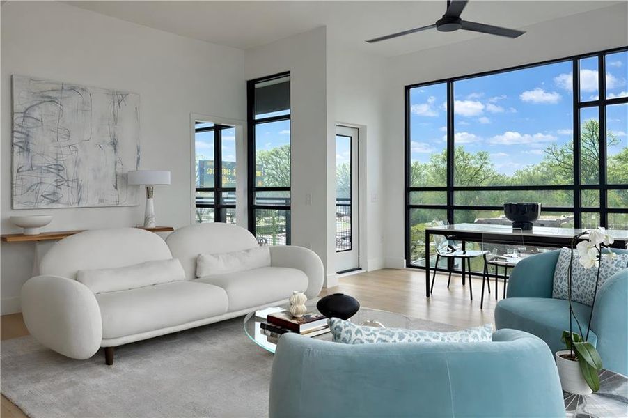 Furnished interior view inside a new home in , Atlanta (Image 8).