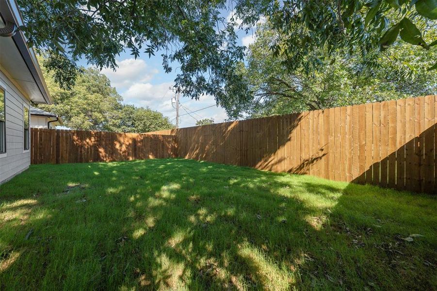 View of fenced backyard View of fenced backyard
