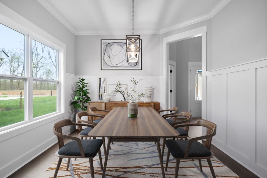 Representative furnished interior of a home built from the Aberdeen by Rockwood Homes in Cherry Fields, Clarksville (Image 4). Representative furnished interior of a home built from the Aberdeen by Rockwood Homes in Cherry Fields, Clarksville (Image 4).