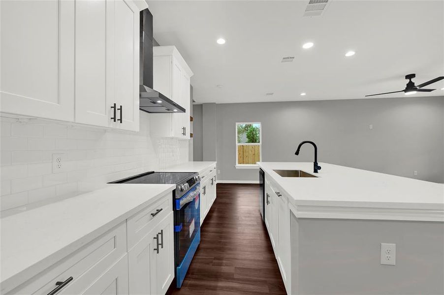 Kitchen with new appliance