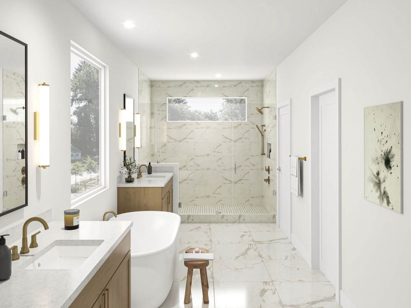 Furnished interior view inside a new home in , Dallas (Image 7).