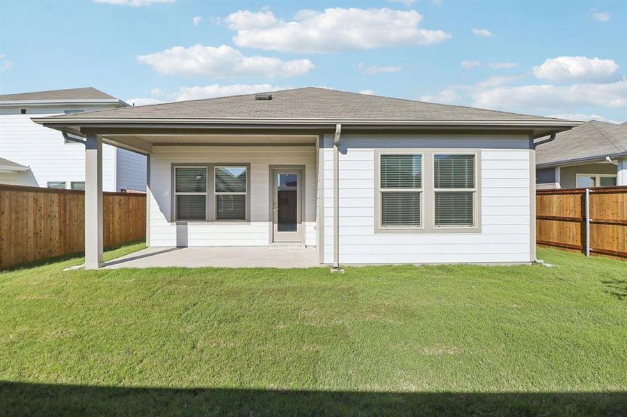 Exterior details and patio area of a home in Lakehaven - Spring Series, Farmersville (Image 21).