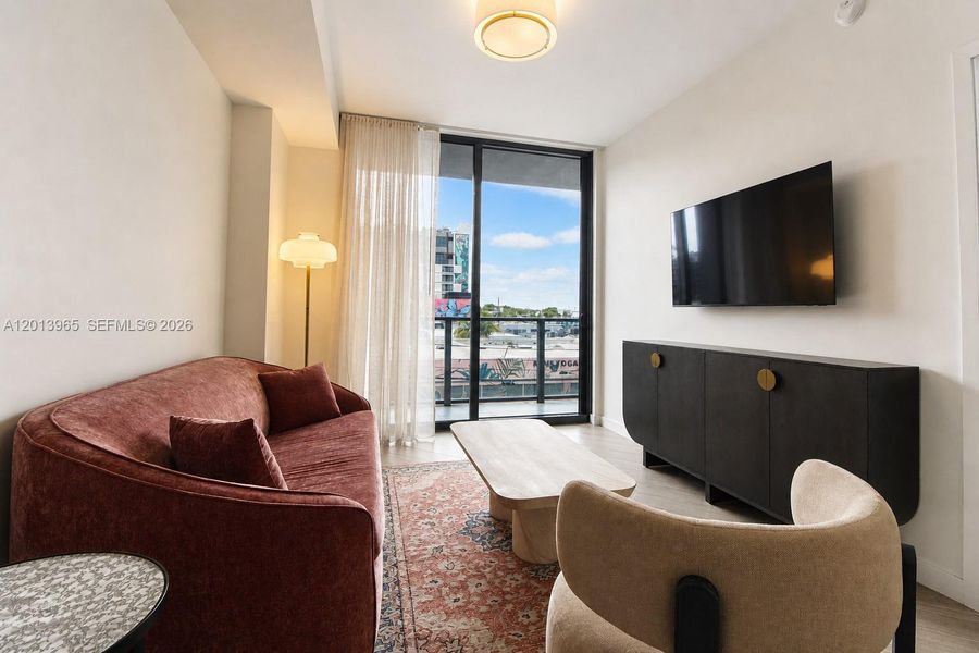 Furnished interior view inside a new home in , Miami (Image 11).