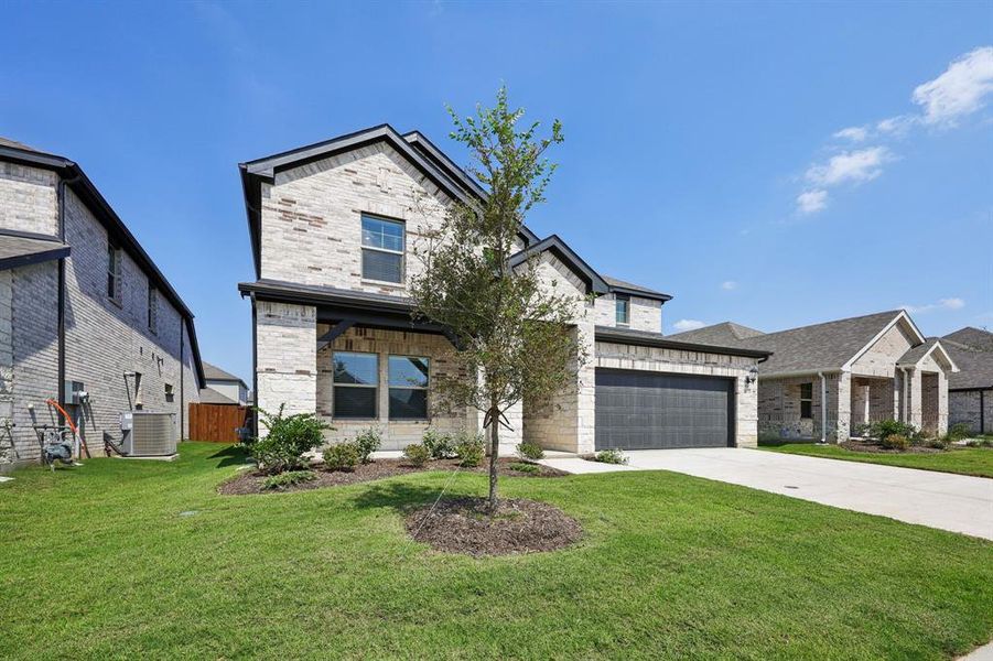 Front exterior of a new home in Southridge - Signature Series, Princeton, TX, highlighting curb appeal (Image 2). Front exterior of a new home in Southridge - Signature Series, Princeton, TX, highlighting curb appeal (Image 2).