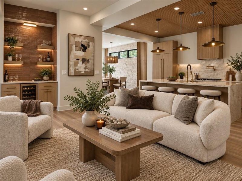 Furnished interior view inside a new home in , Atlanta (Image 24).