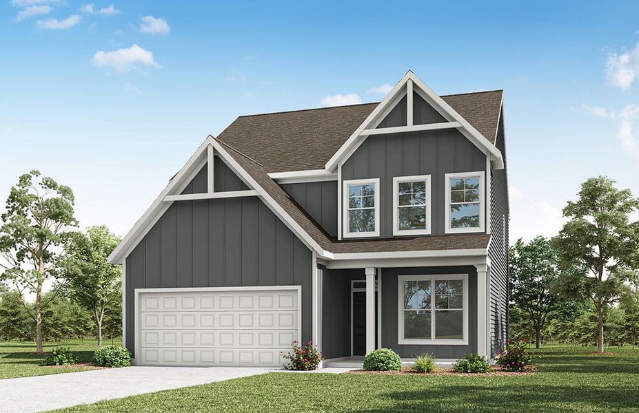 Representative exterior photo of a completed home built from the Oxford by Eastwood Homes in Ferry Grove, Lexington, SC (Image 5).