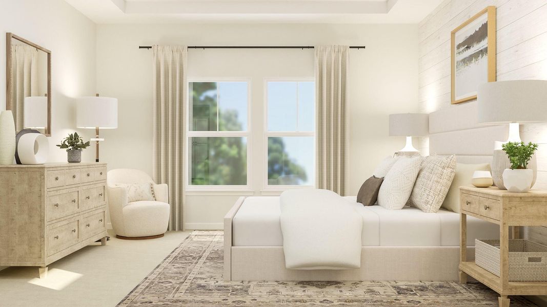 Furnished interior view inside a new home in Horizons at Carnes Crossroads | 55+: Cottage Collection, Summerville (Image 27).